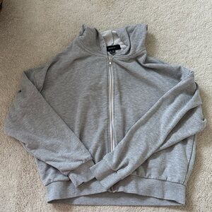Forever 21 Gray Zip-Up Hoodie
